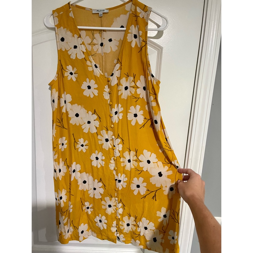 Yellow floral Madewell dress size Large